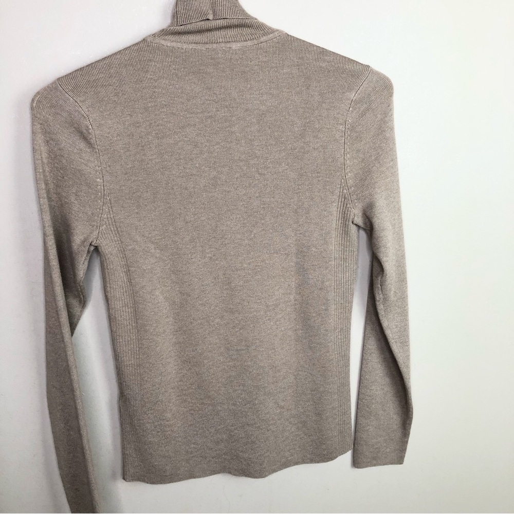 Chico’s Taupe Rayon Turtleneck Sweater S - Picture 3 of 9